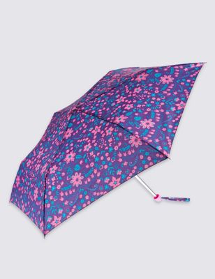 Folk Flowered Compact Umbrella with Stormwear&trade;